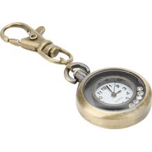 Unisex Alloy Analog Quartz Keychain Watch with Running Balls (Bronze)