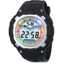 Unisex Chronograph And Water PU Resistant Digital Automatic Fashionable Watch