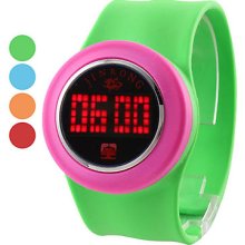 Unisex Cool Touch Screen Digital Plastic LED Wrist Fashion Watch (Assorted Colors)