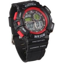 unisex digital sports rubber band wristwatch date week wrist watch wat