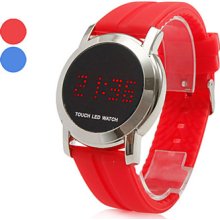 Unisex Silicone Digital Dotted LED Touch Style Wrist Watch (Assorted Colors)