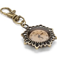 Unisex Sun Alloy Analog Keychain Quartz Watch (Bronze)