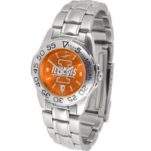 University of Illinois Ladies Stainless Steel Dress Watch