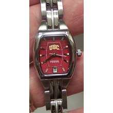 USC Trojans Fossil Womens Logo Watch with Date Display