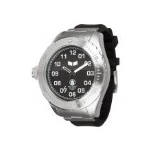 Vestal The ZR-4 Diver High Frequency Collection Watches Black/Brushed Silver/White One Size Fits All