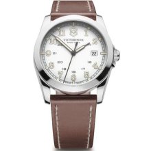 Victorinox Swiss Army 241564 Infantry Brown Leather White Dial Men's Watch