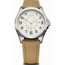 Victorinox Swiss Army Infantry Vintage Tan Dial Tan Leather Watch 241581