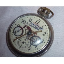 Vintage Advertising Dial WHIZZER MOTORCYCLE Pocket Watch Reduced