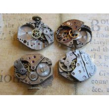 Vintage Antique Watch movements - Watch parts - Steampunk - Scrapbooking s2