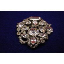 Vintage Art Deco Eisenburg Original Rhinestone Dress Clip