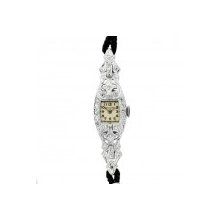 Vintage Brenzikofer Platinum Ladies Diamond Watch