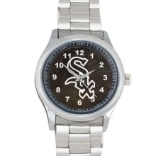 Vintage Chicago White Sox Logo Style Sport Watch stainless band custom watch - Black - Metal
