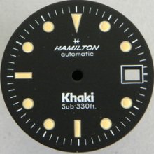 Vintage Hamilton Khaki Sub 330ft Automatic Watch Dial Orange Luminous Material