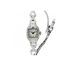 Vintage Hamilton Platinum Ladies Diamond Watch