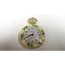Vintage Ladies Arnex Swiss made Pocket Watch, Arnex 17 Jewel Incabloc Enamel Ladies Pocket Watch, Arnex Watch