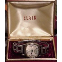 Vintage Large Face Elgin Mens Watch