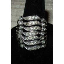 Vintage Made in Spain Sterling Silver Stacking Ring Size 8