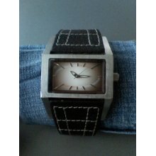 Vintage Mens Watch Next Quartz Watch Wrist Watch Genuine Leather Band