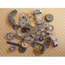 Vintage WATCH PARTS gears - Steampunk parts - M6 Listing is for all the watch parts seen in photos