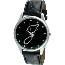 Viva Women's Silvertone Round Dial Initial 'J' Watch (Initial 