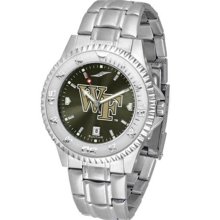 Wake Forest Demon Deacons WFU Mens Steel Anochrome Watch