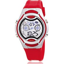 Water Women's Chronograph Resistant Multi-Functional PU Digital Automatic Wrist Watches