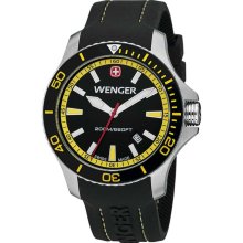 Wenger Sea Force Stainless Steel Silicone Dive Watch - 0641.101 - Men