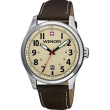 Wenger Terragraph Stainless Steel Leather Watch - 0541.106 - Men