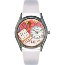 Whimsical Watches Kids Japanese Quartz John 3:16 White Leather Strap Watch