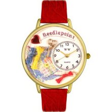 Whimsical watches needlepoint gold watch - One Size