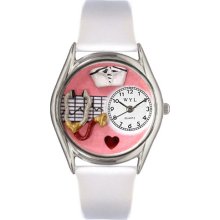 Whimsical watches s-0610030 nurse red white leather and sil - One Size