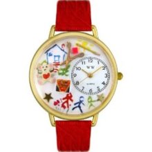 Whimsical Watches Women's G0640003 Preschool Teacher Red Leather