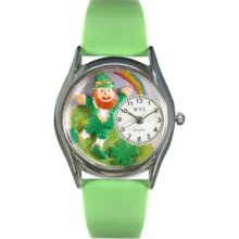 Whimsical Womens St. Patrick's Day Rainbow Leather Watch