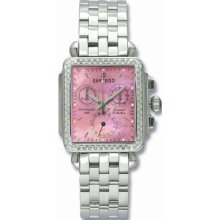 Women's Diamond Chronograph Pink Mother Of Pearl Dial