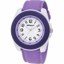 Womens Purple and White Eco Friendly Watch with Bamboo Dial by Sprout