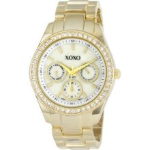 Xoxo Women S Xo5302a Rhinestone Accent Gold Tone Bracelet Watch