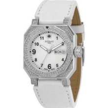 Zodiac Women's Icon Fashion Crystals White Mother-of-pearl Dial Watch Zo8803