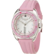 Zodiac Women's 'racer' Stainless Steel And Rubber Quartz Watch