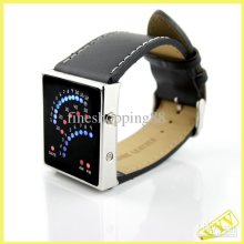 1 Pcs 29 Led Blue And Red Light Digital Date Lady Men Wrist Watch W