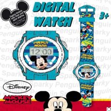 100% Authentic Disney Mickey Mouse Digital Watch Blue Boys Childs Lcd Minnie