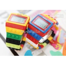 100pcs Lego Watch Shhors Unisex Digital Watch Disscount Lego Led Lig