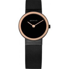 10126-226 Bering Time Ladies Black Mesh Watch