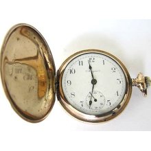 10k Goldfilled Elgin B.w.raymond Pocket Watch,s18,17j,hunter Case,run