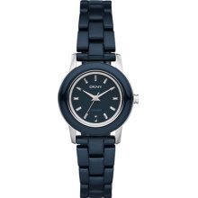 $175 Dkny Women's Blue Cermaic Fashion Watch Ny8427