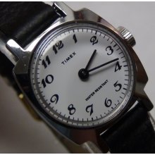 1978 Timex Ladies Silver Clean Dial Watch w/ Strap