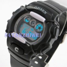 2012 5 Colors Alarm Day Date Stopwatch Backlight Digital Watch Ohsen Waterproof