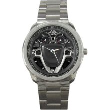 2012 Ford Fiesta 4 door-hb-ses Steering Wheel Sport Metal Watch - Stainless Steel