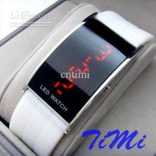 2012 Hotsale Cool New Led Fun Style Mens Ladies Digital Watch White