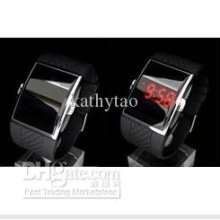 2012 Led Luxury Date Digital Watch Mens Sports Red Led Watch.a0194