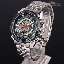 4 Pieces Lot Luxury Men Mechanical Watch Steel Complicated Design Me